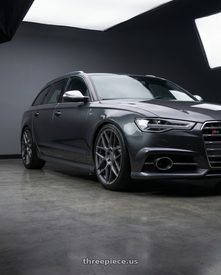 2016 Audi S6 C7 with Aodhan AFF2 5x112 20x9+30 Matte Gray wheels