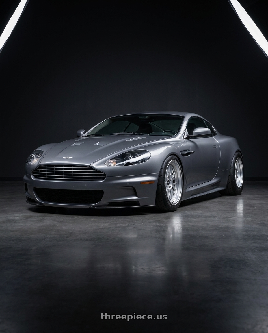 2009 Aston Martin DBS Black with ESR Wheels CR SERIES CR01 5x100 18x8.5 +30 Hyper Silver wheels