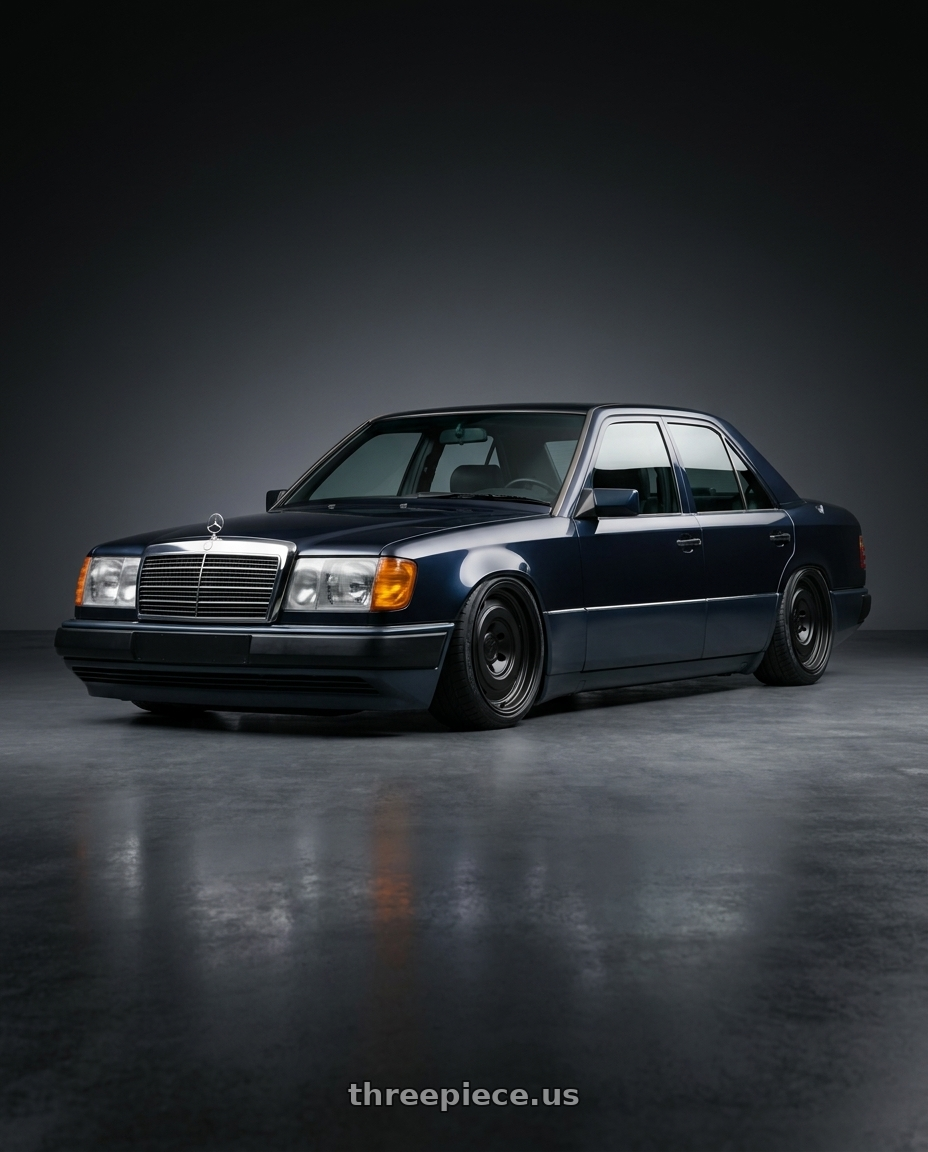1993 Mercedes benz e220 with fifteen52 ANALOG HD 6x139.7 17x8.5 +0 ASPHALT BLACK (SATIN BLACK) wheels