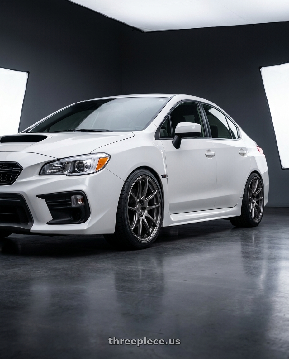 2021 subaru wrx with WORK Emotion CR Shigoku 5x114.3 18x9.5 +38 Glow Gunmetal GGM wheels