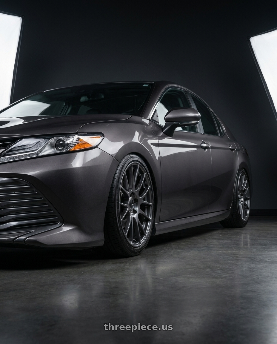 2019 Camry 8 with Ssr Gtv04 5x114.3 18×8.5x8.5+38  METALLIC GRAY wheels