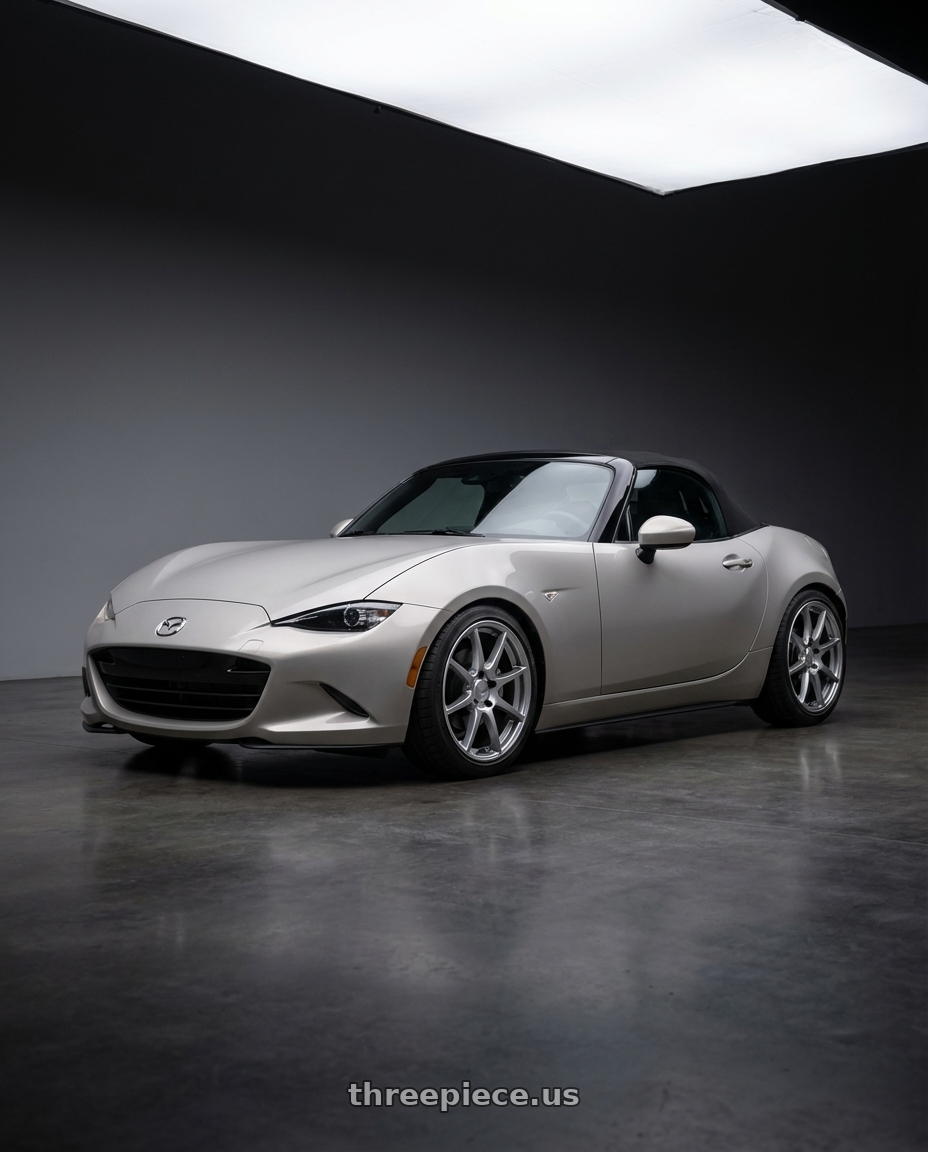 2021 Mazda MX-5 Miata ND with Ssr Gtv02 5x114.3 17x7+42  GLARE SILVER wheels