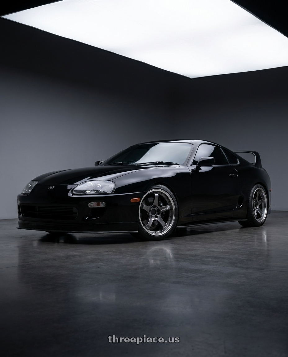 1994 toyota supra with Advan Racing GT BEYOND 5x120 19x9.5 +45 MACHINING & HYPER PLATINUM BLACK wheels
