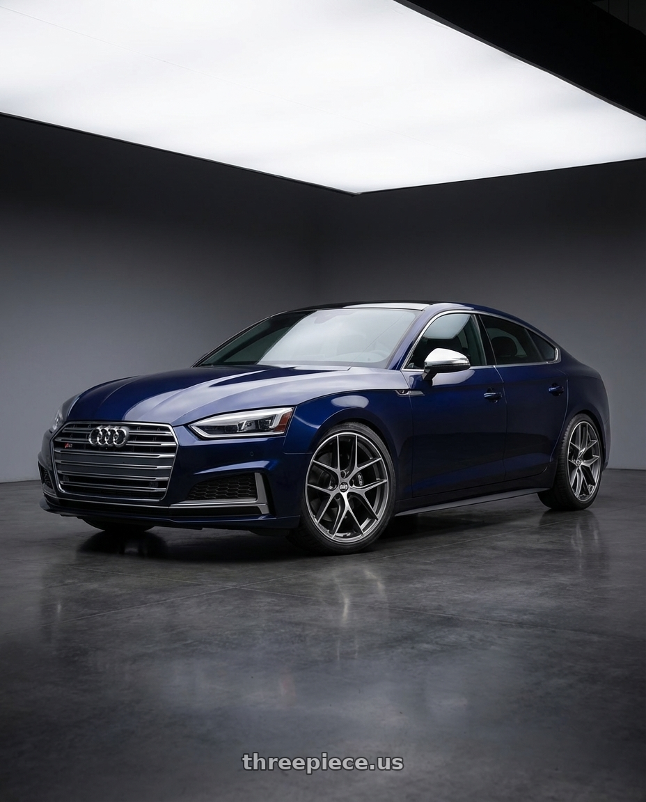 2014 Audi S5 B8 with BBS CC-R 5x112 19x9.5+42 Graphite w/ Diamond Cut Face wheels