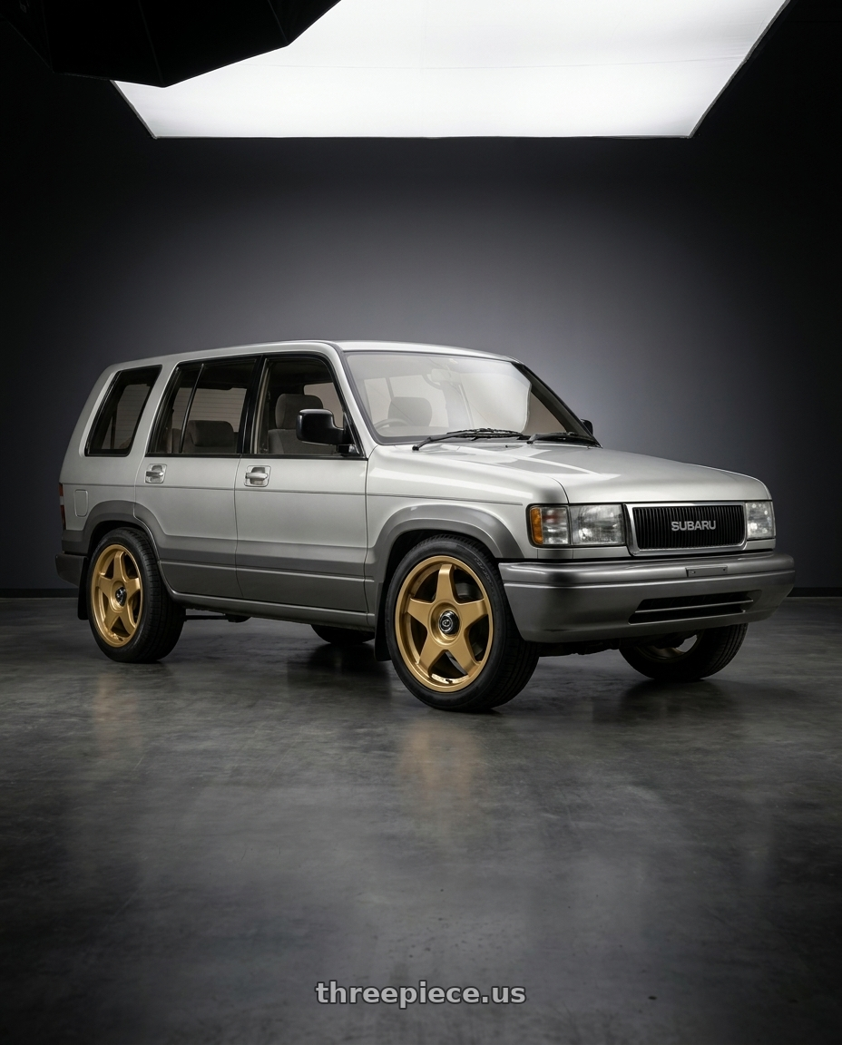 1991 Subaru Bighorn with fifteen52 CHICANE 5x112 / 5x120 18x8.5 +35 GOLD (GLOSS GOLD) wheels