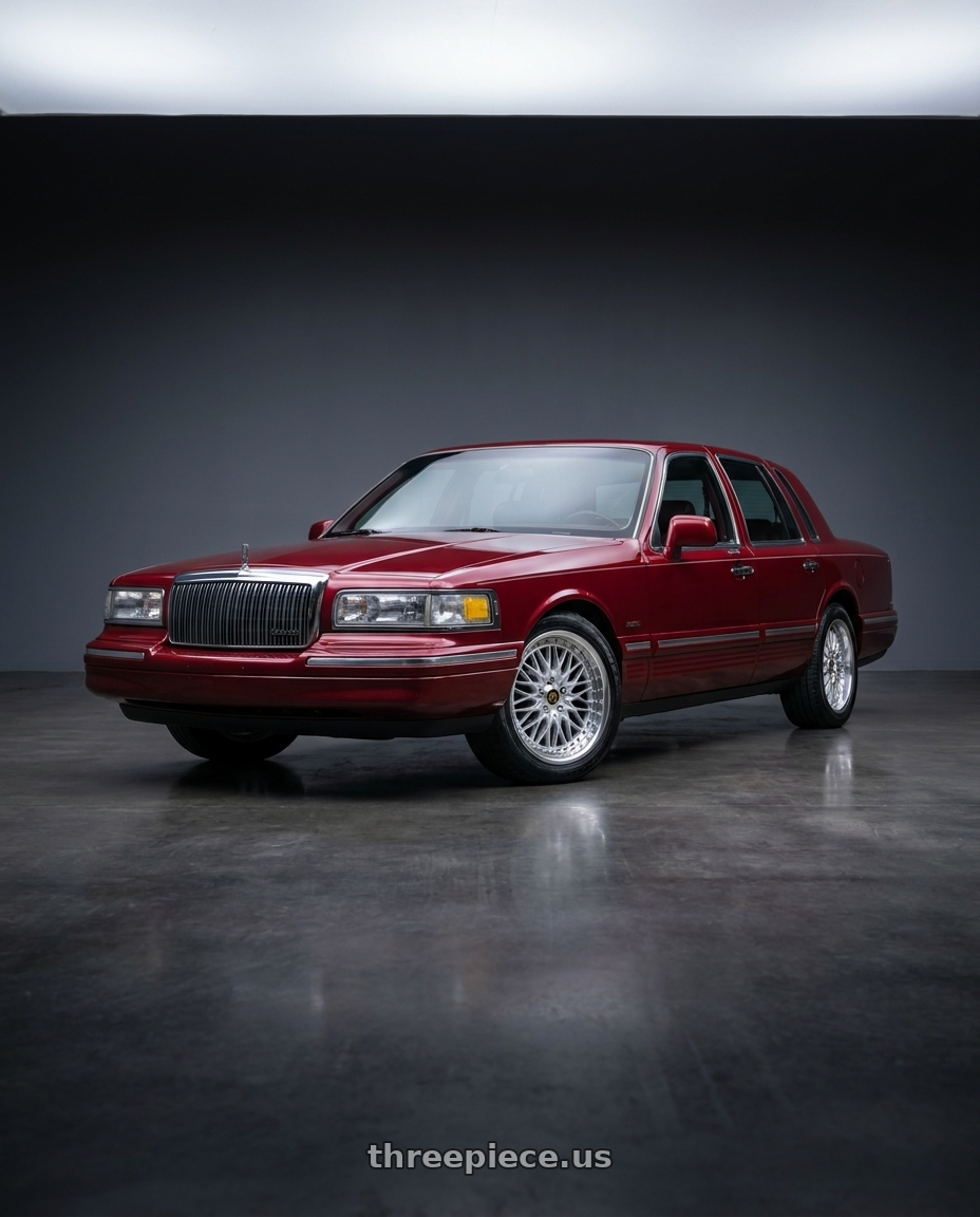 1994 lincoln towncar executive series with Work Vs-Xv 5x114.3 21x9+21 O Disk Silky Rich Silver wheels