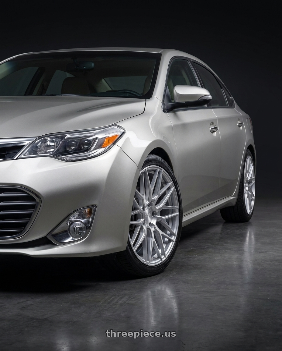 2013 toyota avalon with F1R F103 5x114.3 18x8.5 +38 Brushed Silver wheels