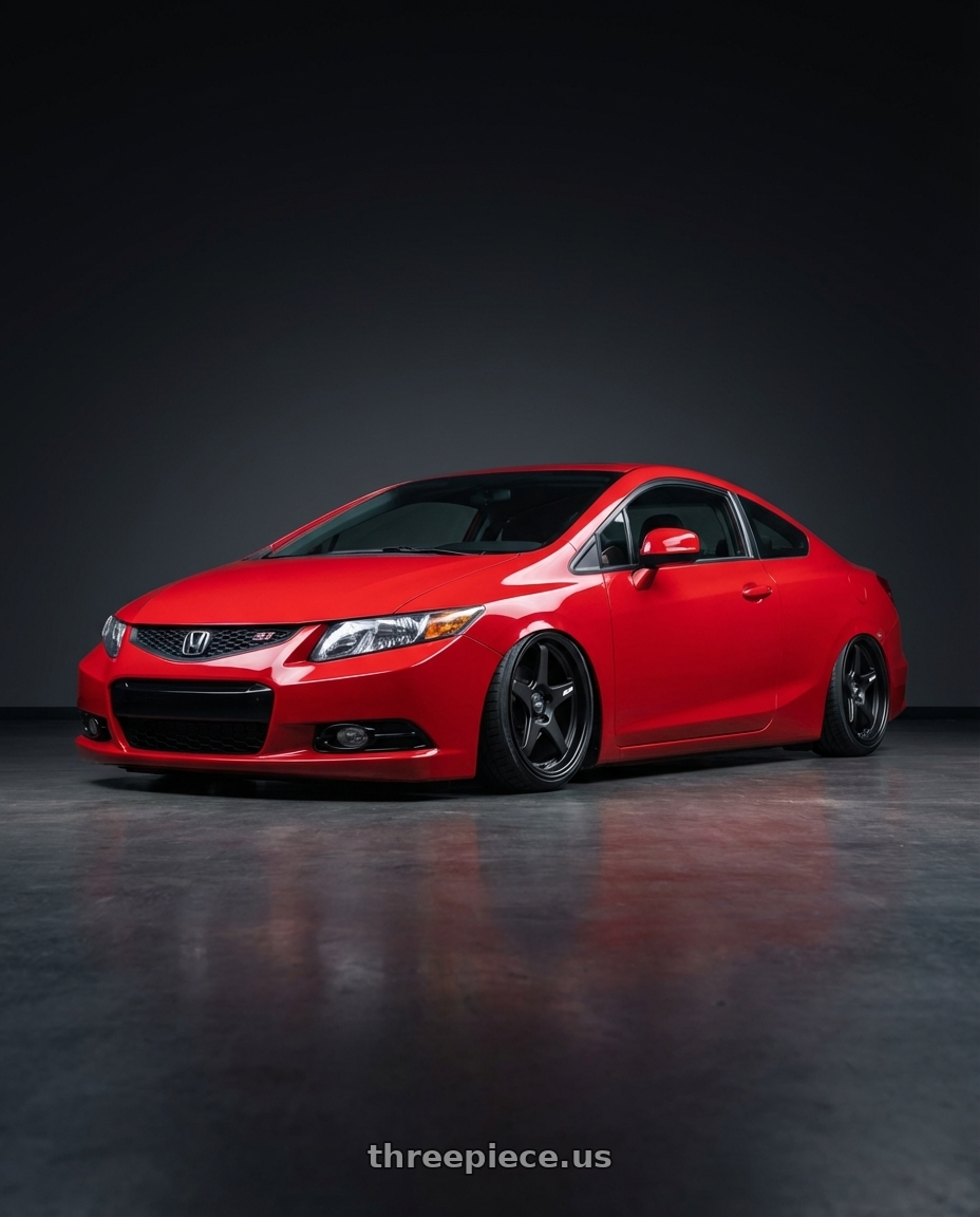 2011 Honda Civic Si with ESR Wheels APEX SERIES AP5 5x114.3 18x9.5 +35 Matte Black wheels