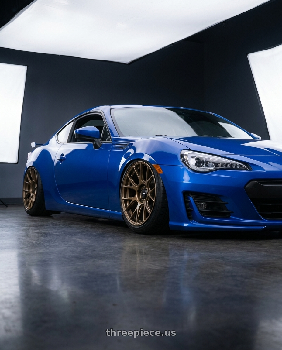 2017 Subaru BRZ with Konig Ampliform 5x100 18x8.5+44 Gloss Bronze wheels