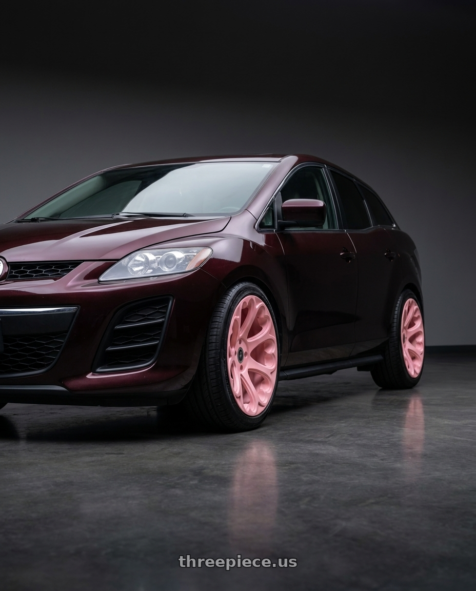 2010 Mazda cx7 with Heritage Wheel KOKORO 5x110 18x9.5 +38 Pink wheels