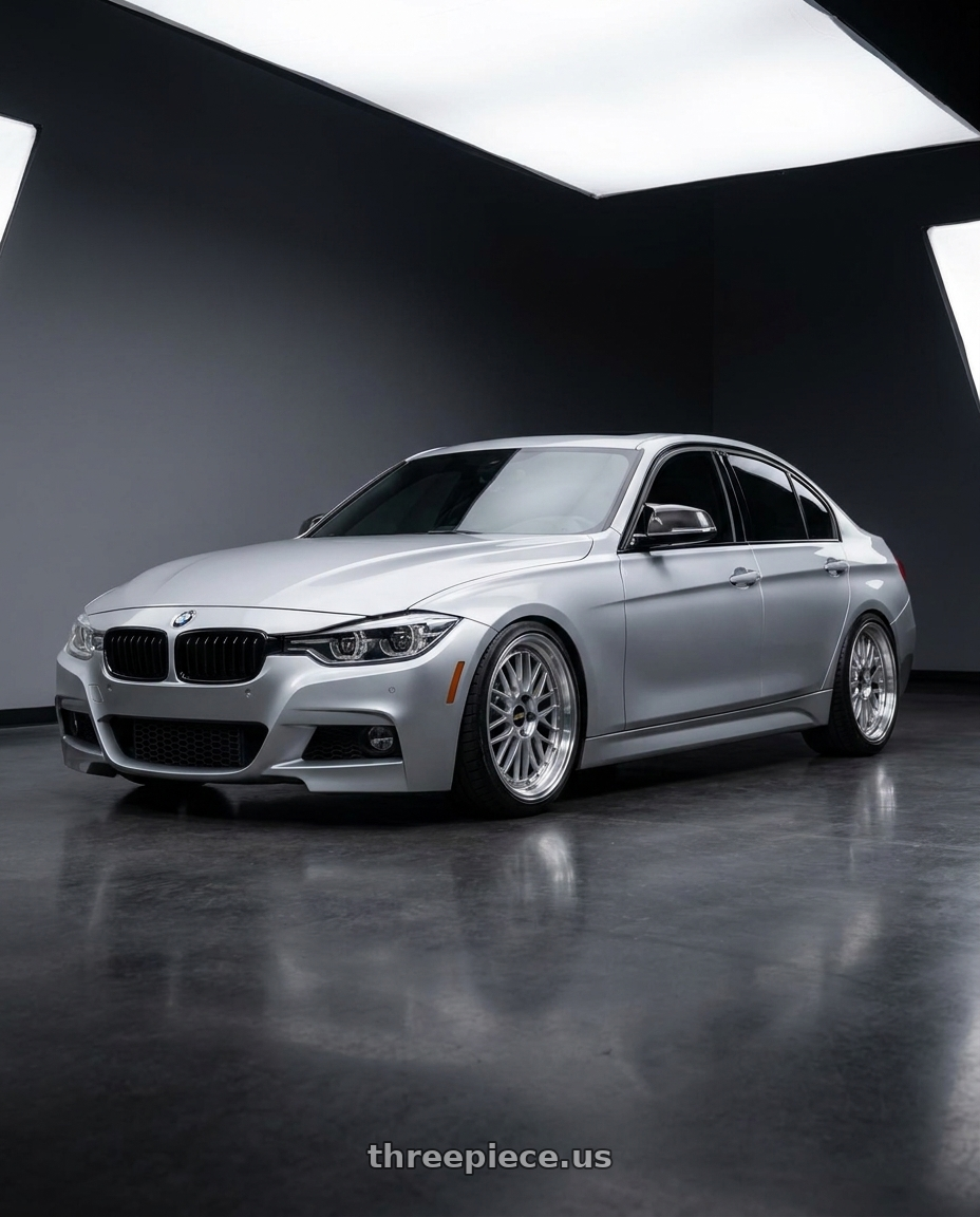 2017 BMW 340i with BBS LM 5x120 20x8.5+32 Diamond Silver wheels