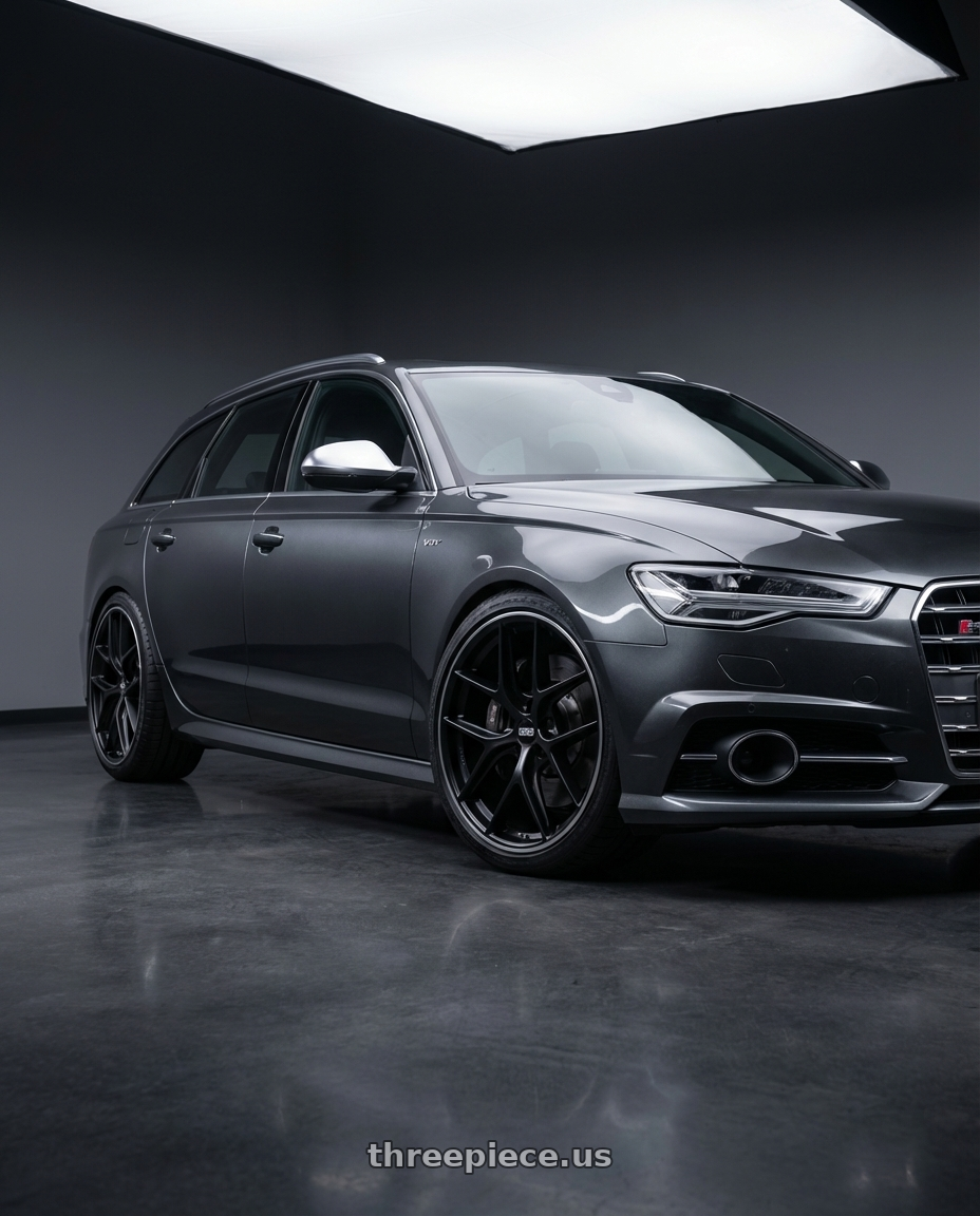 2016 Audi S6 C7 with BBS CC-R 5x112 20x9.0+25 Satin Black wheels