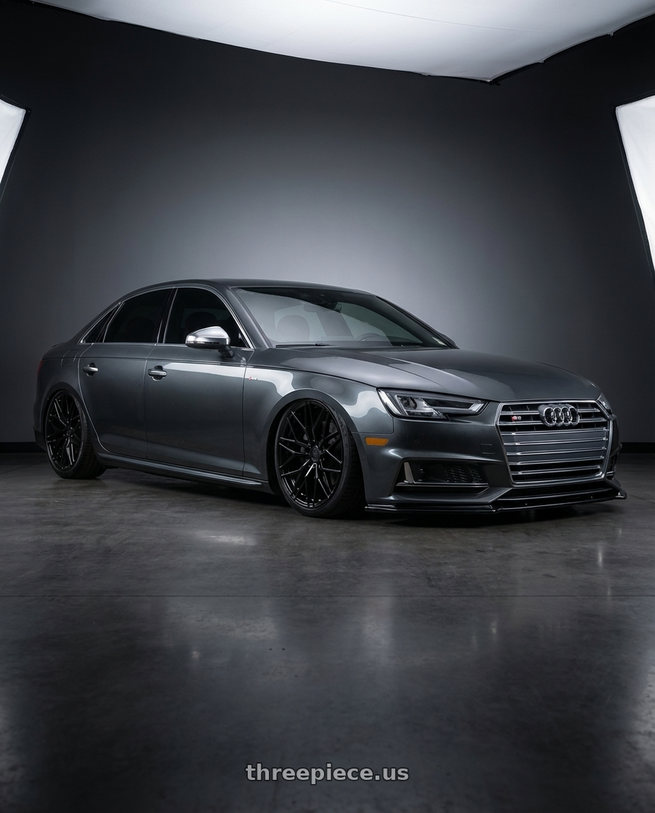 2015 Audi S4 B8.5 with Avant Garde Wheels M520R 5X112 19x9.5 +40 Gloss Black wheels