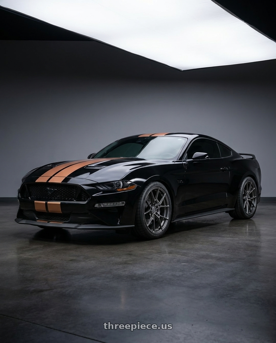 2022 ford mustang gt with E5 Wheels Daytona 5x120 20x9+38 TIU wheels