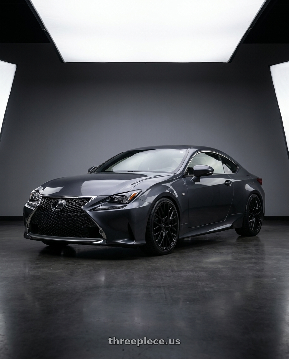 2018 Lexus RC350 with Vision Street-Designs 18 Hellion 5x114.3 18x8+40 Gloss Black wheels
