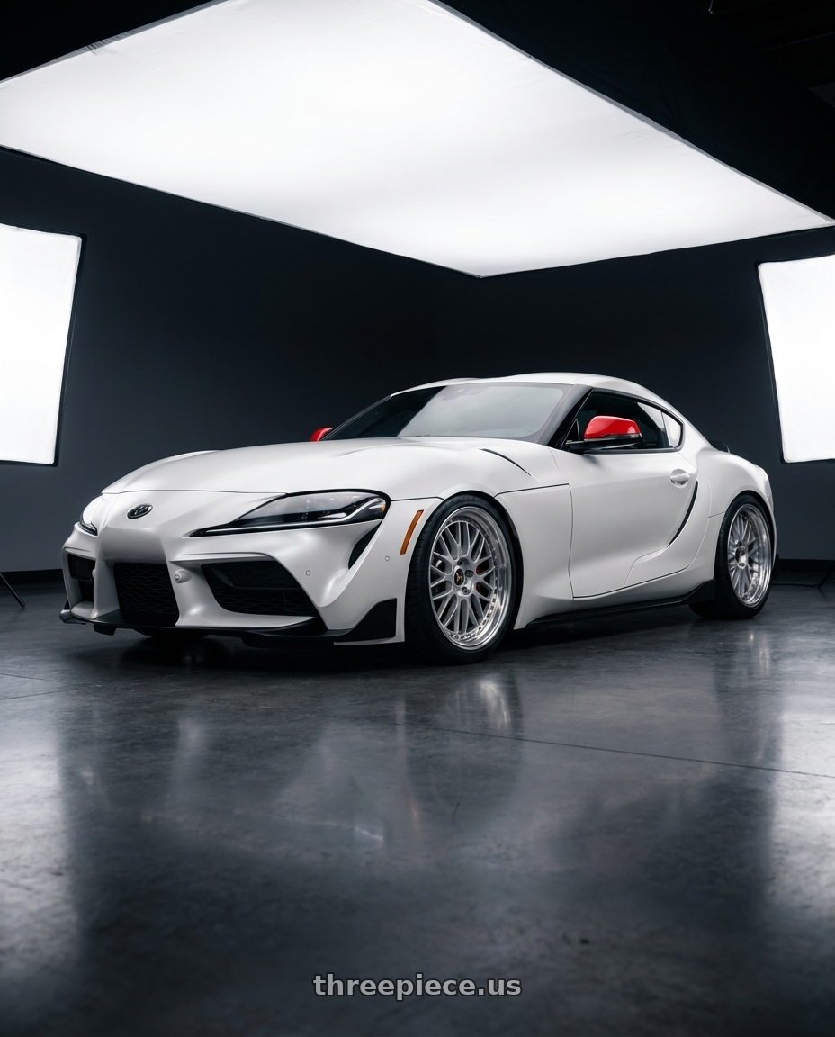2026 Toyota GR Supra final with Work Vs-Xx 5x100 18x11-29 R Disk Light Grey Silver wheels