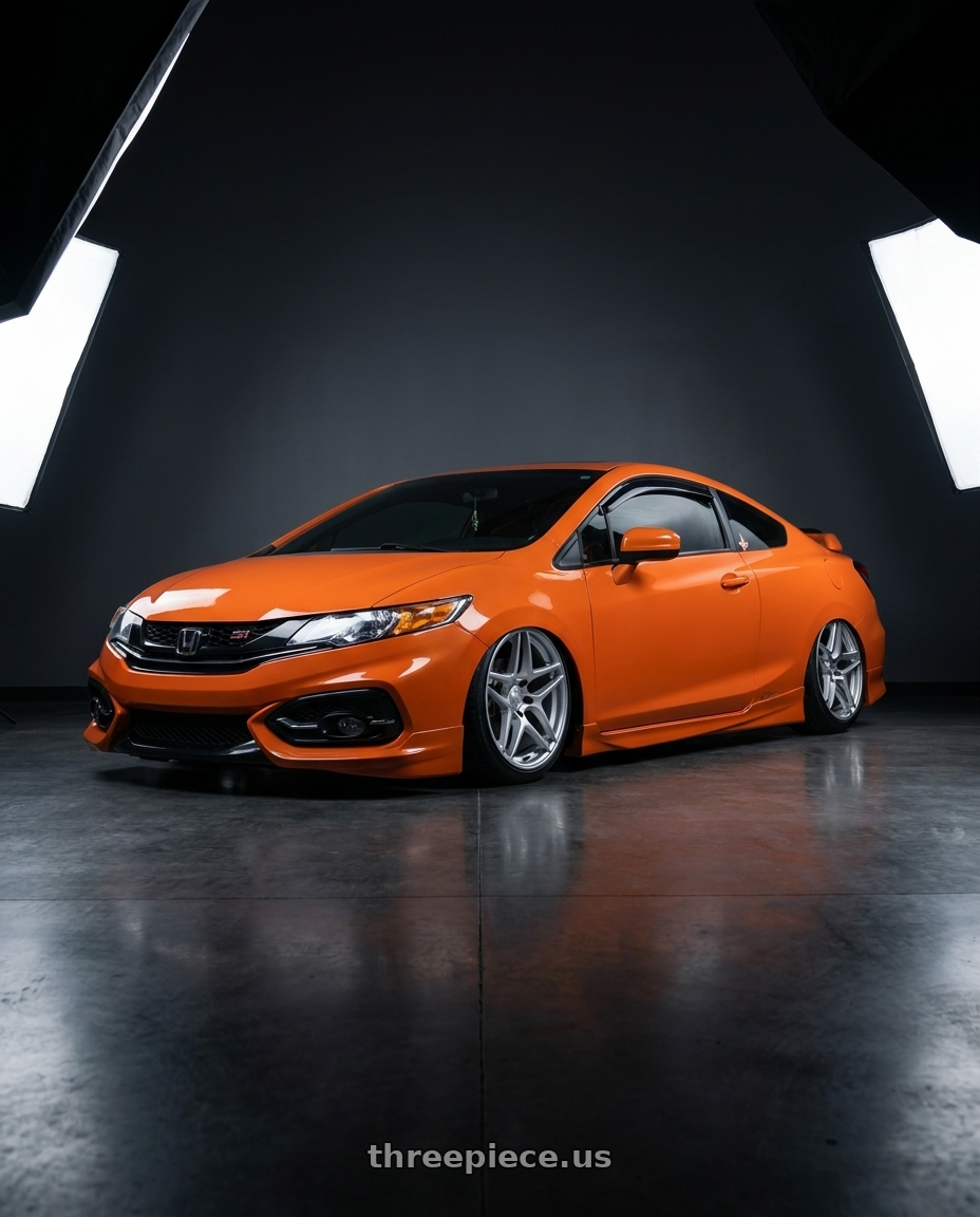 2015 honda civic si coupe with Kansei K15H Astro 5X120 18x9 22 Hyper Silver wheels