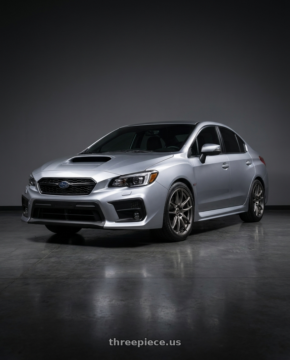 2018  SUBARU  WRX with WORK Emotion CR Shigoku 5x114.3 18x8.5 +38 Glow Gunmetal GGM wheels