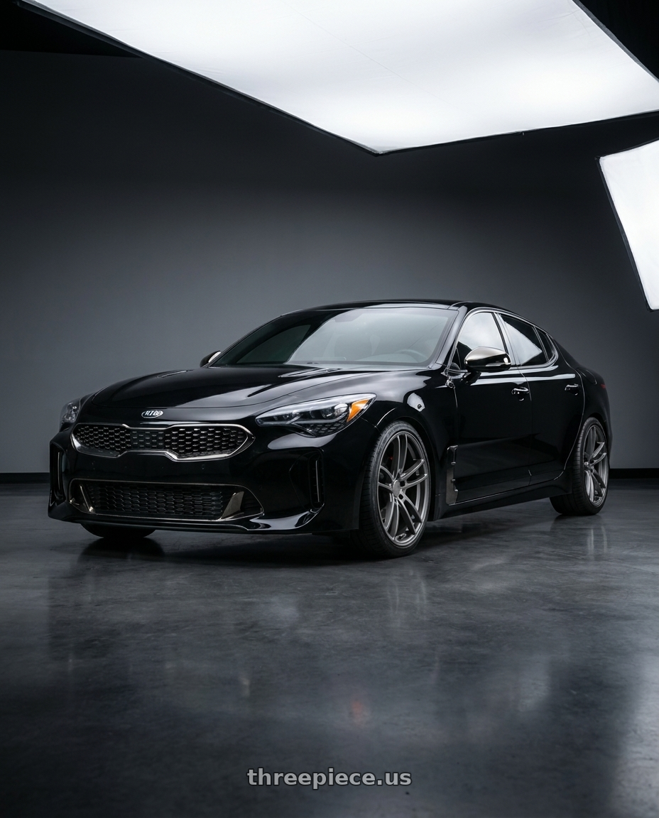 2018 Kia Stinger with American Racing AR941 MACH FIVE 5X114.3 19X9 +30 GRAPHITE wheels