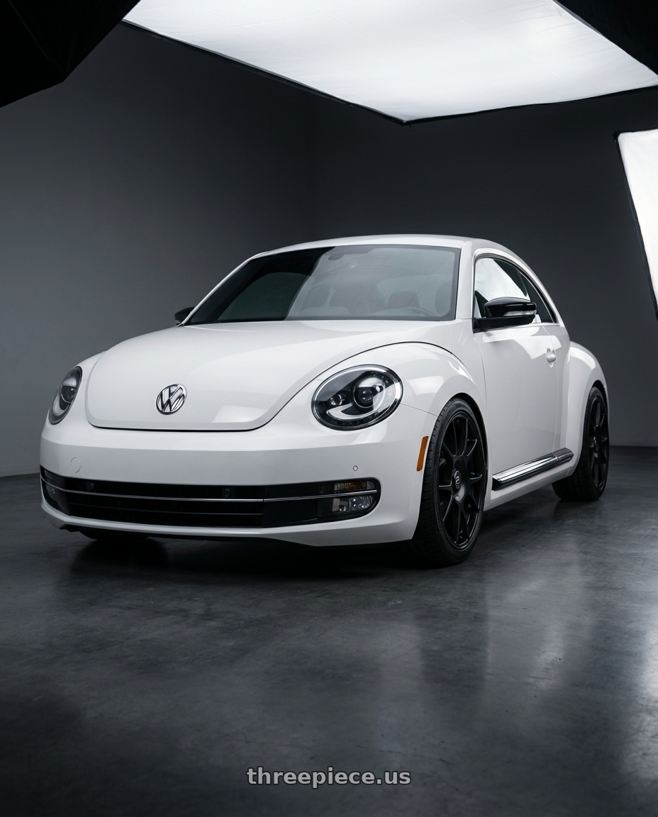 2016 Volkswagen Beetle Turbo with fifteen52 COMP 5x112 / 5x120 18x8.5 +35 ASPHALT BLACK (SATIN BLACK) wheels