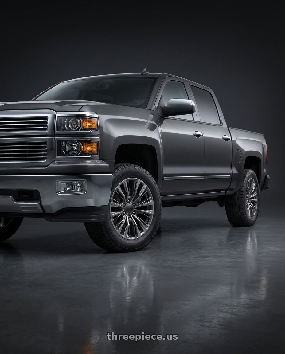 2014 chevy silverado 1500 ltz with OE Wheels CA93 6x139.7 20x9+28 Gunmetal wheels