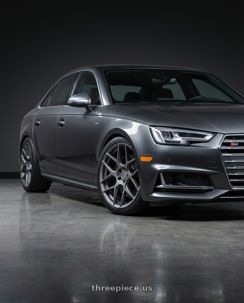 2023 Audi S4 B9 with Aodhan AFF2 5x112 19x8.5+35 Matte Gray wheels