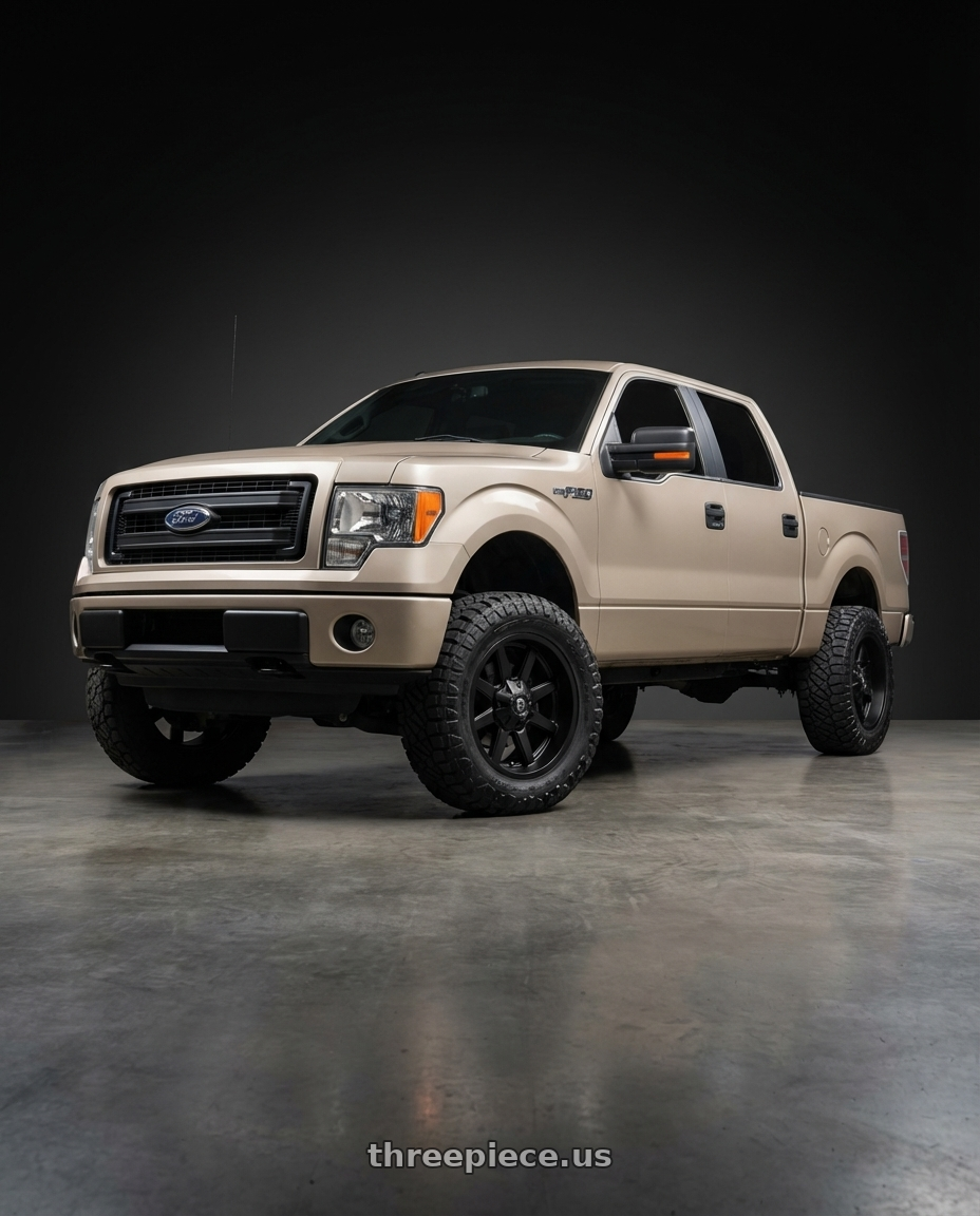 2013 Ford F-150 with Fuel 1PC D436 MAVERICK 6X135/6X139.7 22X9.5 +20 SATIN BLACK wheels