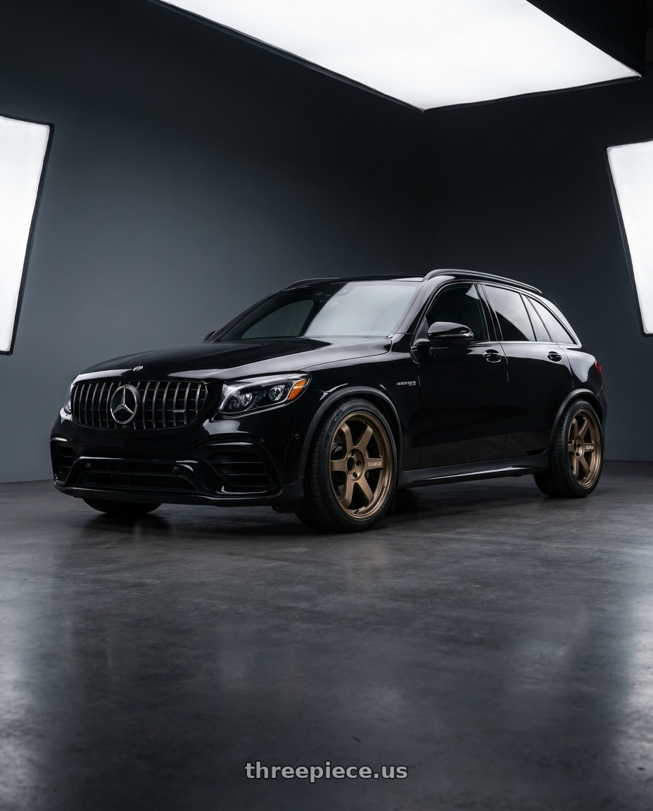 2021 mercedes glc63s with Volk Racing TE37 ULTRA M-SPEC 5x114.3 20x11+15 Bronze wheels