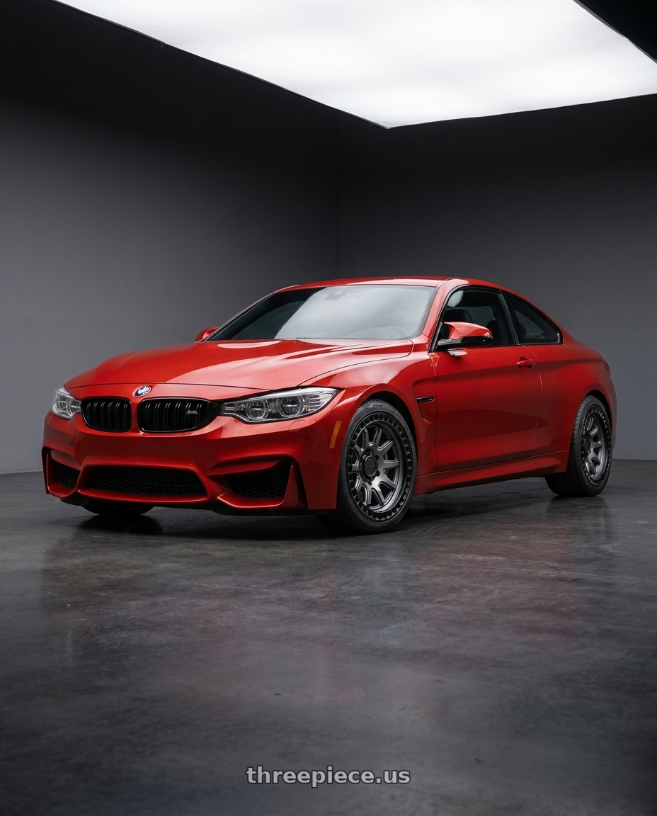 2018 bmw m4c with Black Rhino CALICO 5X127 17X8.5 +34 MATTE GUNMETAL W/ MATTE BLACK LIP wheels