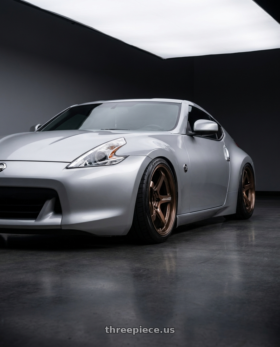 2009 Nissan 370 Z with Advan Racing GT BEYOND 5x114.3 18x10.5 +15 RACING COPPER BRONZE wheels