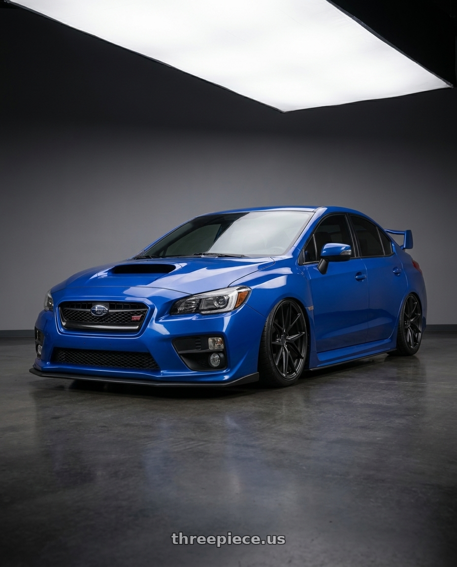 2013 Subaru WRX STI with Niche 1PC M117 MISANO 5X114.3 18X9.5 +40 MATTE BLACK wheels