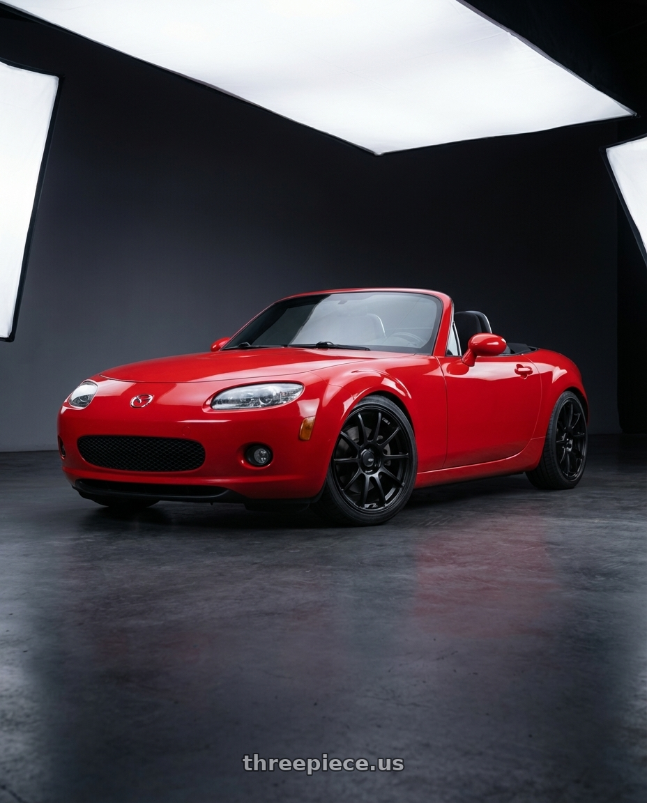 2012 Mazda MX-5 Miata NC with Ssr Gtv02 5x114.3 17x7+42  FLAT BLACK wheels