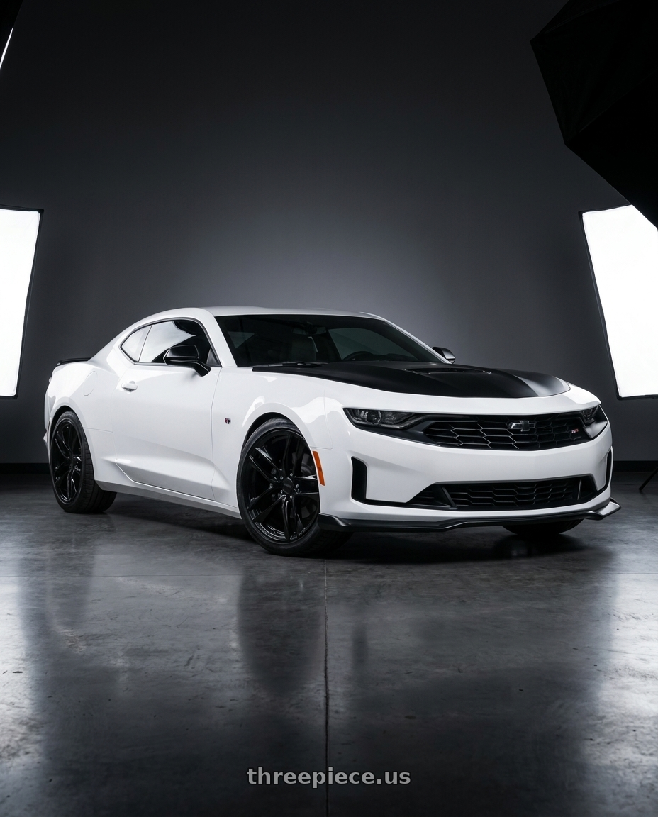 2019 Chevrolet Camaro SS with Petrol P1C 5X120 19X8 +35 GLOSS BLACK wheels