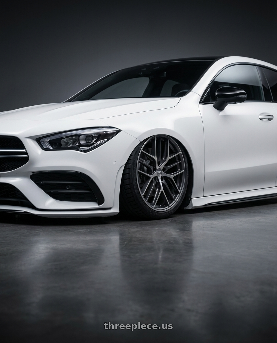 2023 Mercedes-Benz CLA C118 with BBS CC-R 5x112 19x9.0+42 Graphite w/ Diamond Cut Face wheels