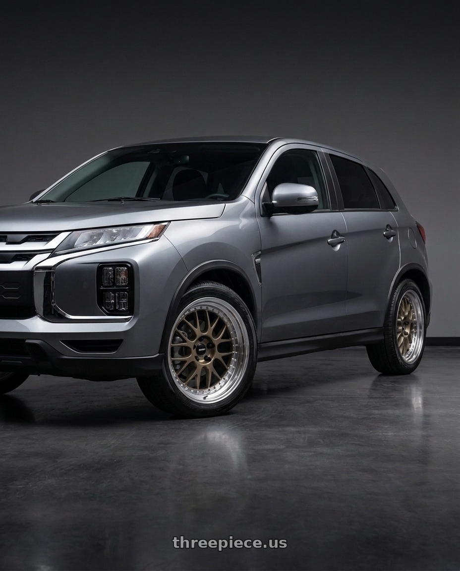 2025 mitsubishi outlander sport le with Work Meister M1 3p 5x114.3 18x8+38 O Disk Titanium Gold wheels