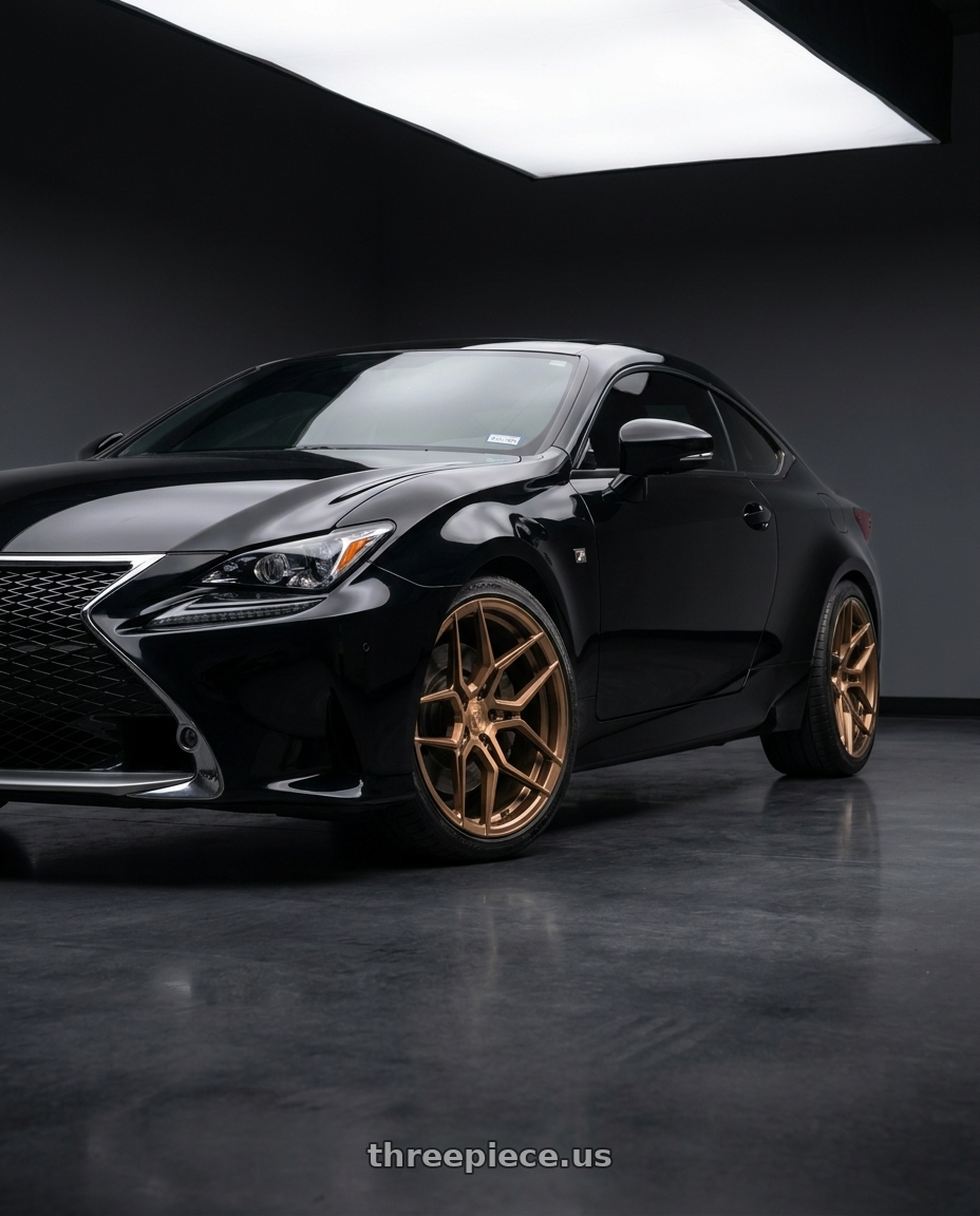 2016 Lexus RC200T F Sport with Rohana RFX11 5x114.3 19x8.5+35 Brushed Bronze wheels