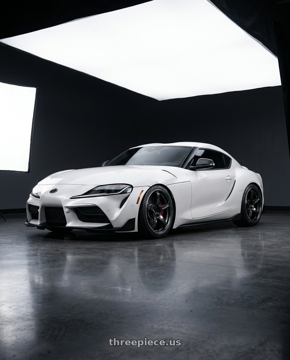 2025 toyota supra with Advan Racing TC4 5x114.3 18x9.0 +25 BLACK GUNMETALLIC & RING wheels