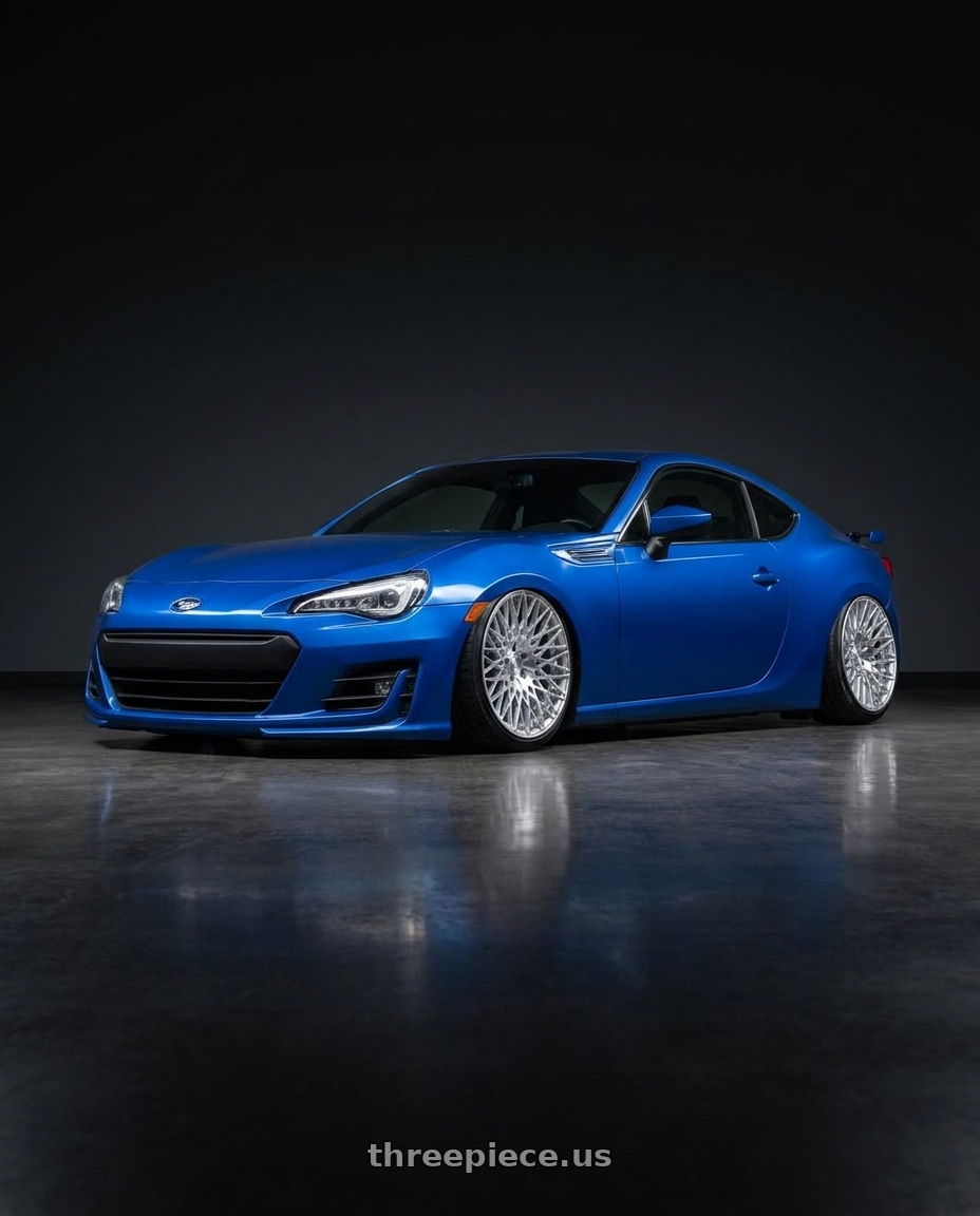 2017 Subaru BRZ with Avant Garde Wheels M540 5X100 18x8 +30 Silver Machined wheels