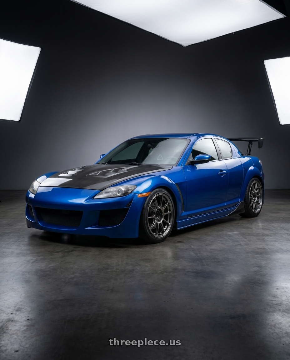 2010 Mazda RX8 with WedsSport TC105X 5x114.3 18x8.5+32 EJ Titan Face: FR wheels