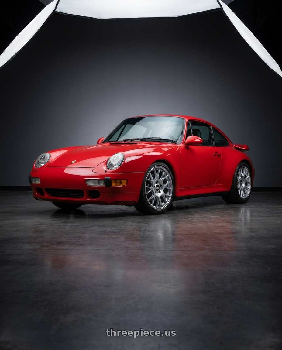 1996 Porsche 911 with BBS CH-R 5x130 19x12 +45 Brilliant Silver Polished Rim Protector wheels