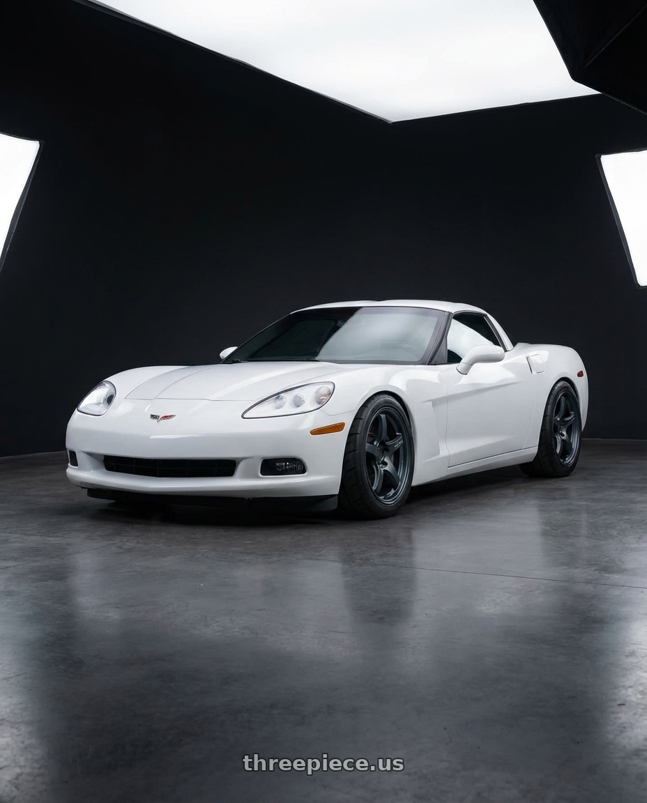 2013 Corvette C6 with Gram Lights 57CR 5x100 18x9.5+38 Gunblue II wheels