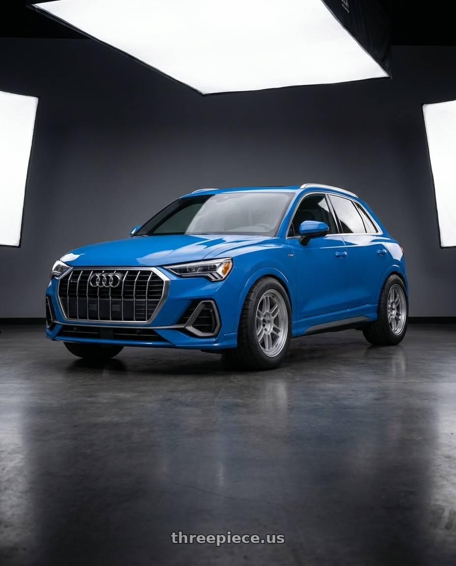 2022 Audi q3 Sline with Enkei RPF1 5x120 18x8.5+40 Silver wheels