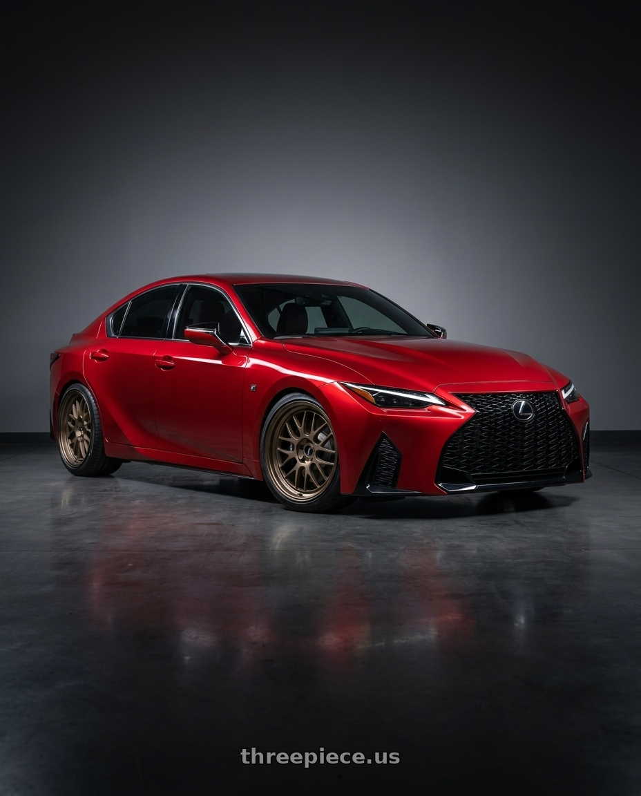 2023 Lexus IS500 with Volk Racing 21A 5x114.3 18X9.5+30  Bronze wheels
