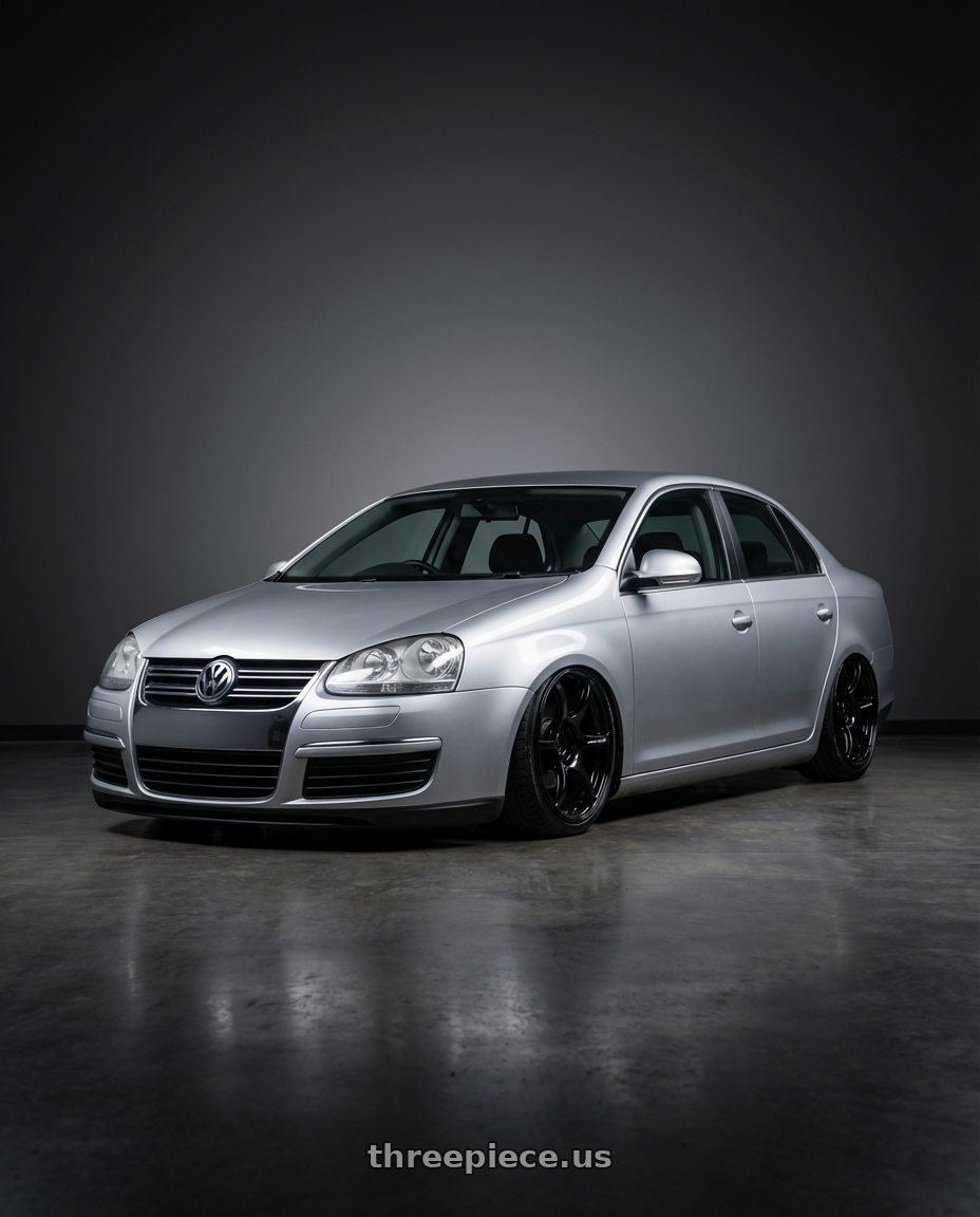 2009 Volkswagen Jetta GLI MK5 with Advan RGIII 5x112 18x8+42 Gloss Black wheels