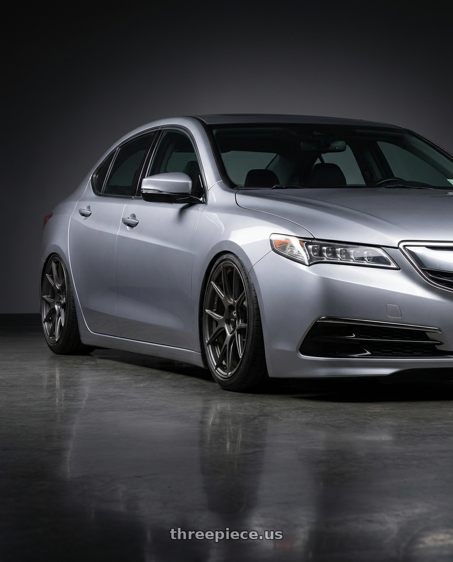 2019 Acura TLX with Konig Ampliform 5x114.3 20x8.5+30 Dark Metallic Graphite wheels