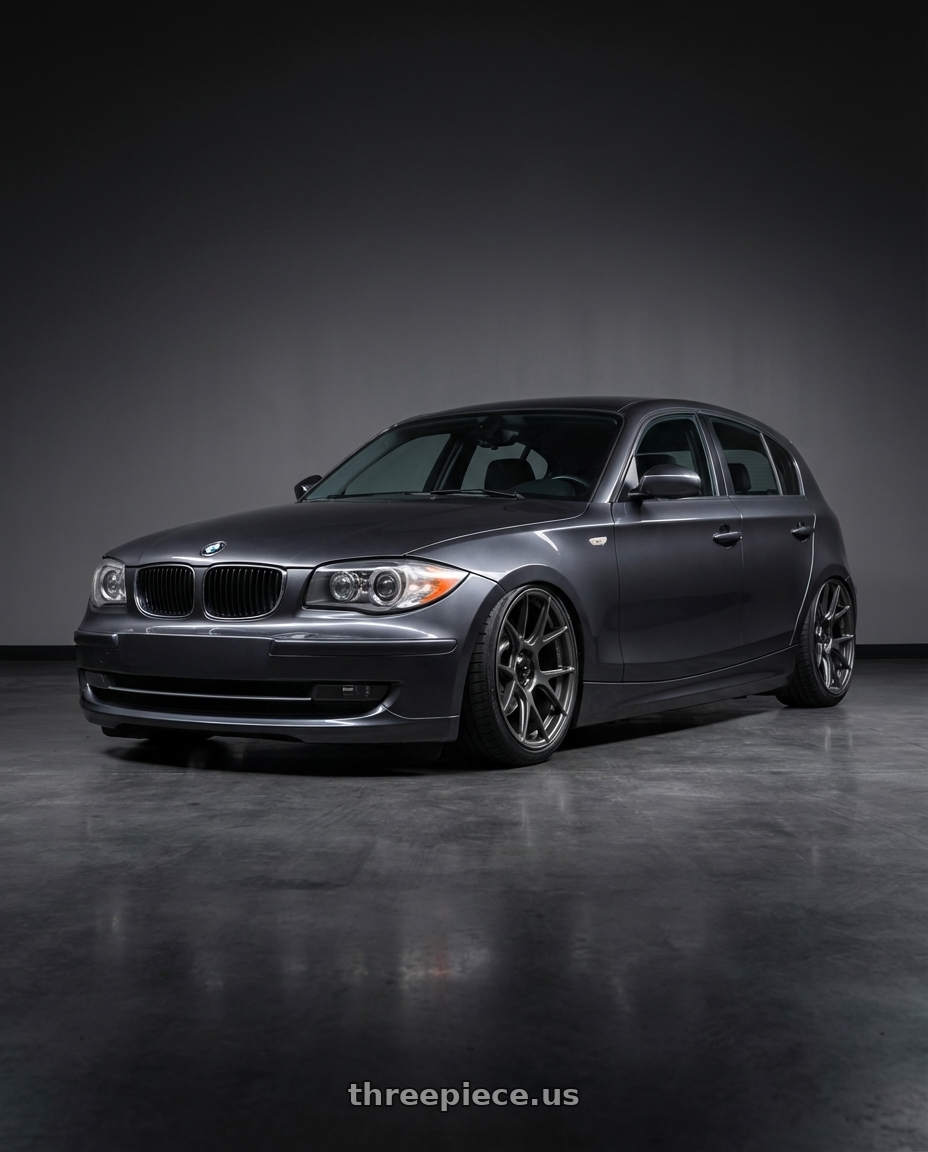 2012 BMW 1 Series E82 with Konig Ampliform 5x120 19x8.5+32 Dark Metallic Graphite wheels