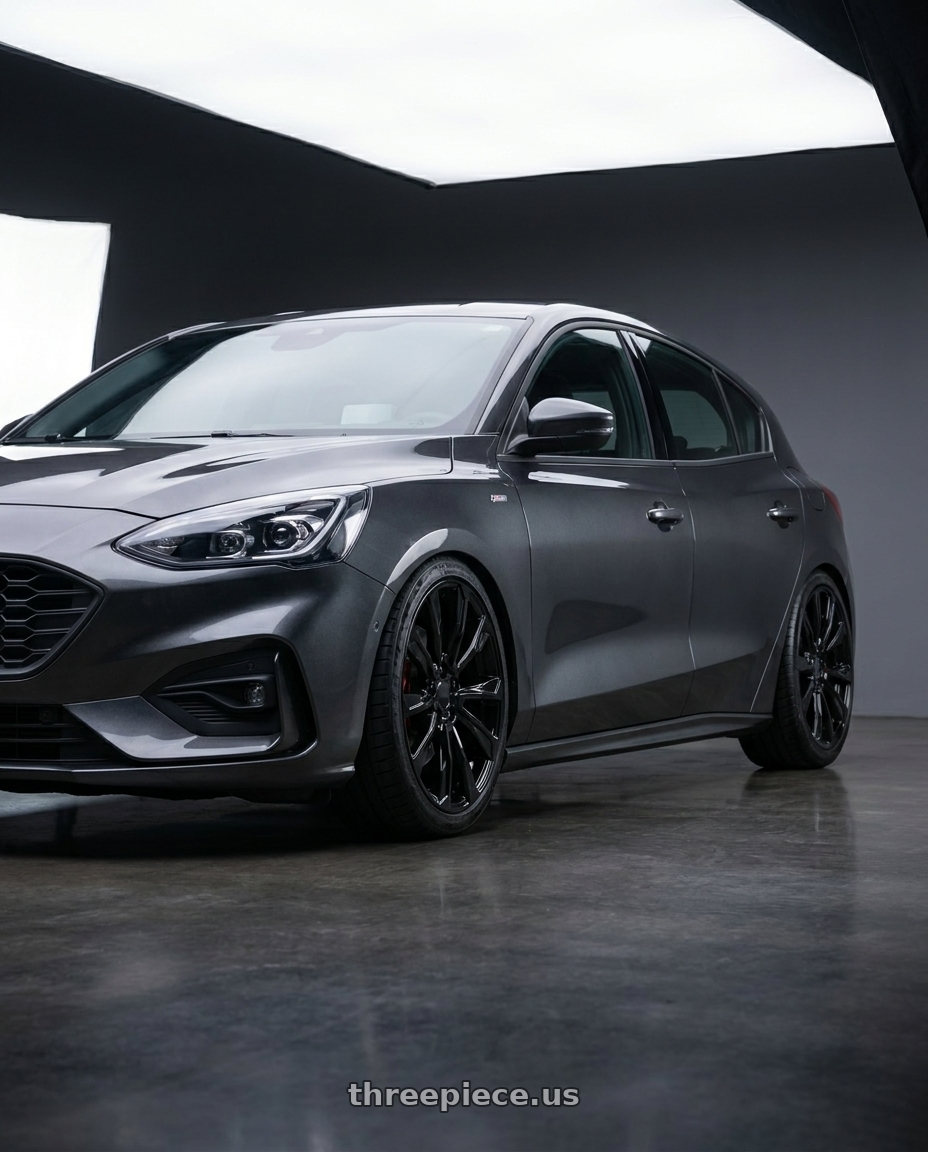 2022 Ford Focus  with REPLICA 204 6X139.7 22x9 +28 GLOSS BLACK wheels