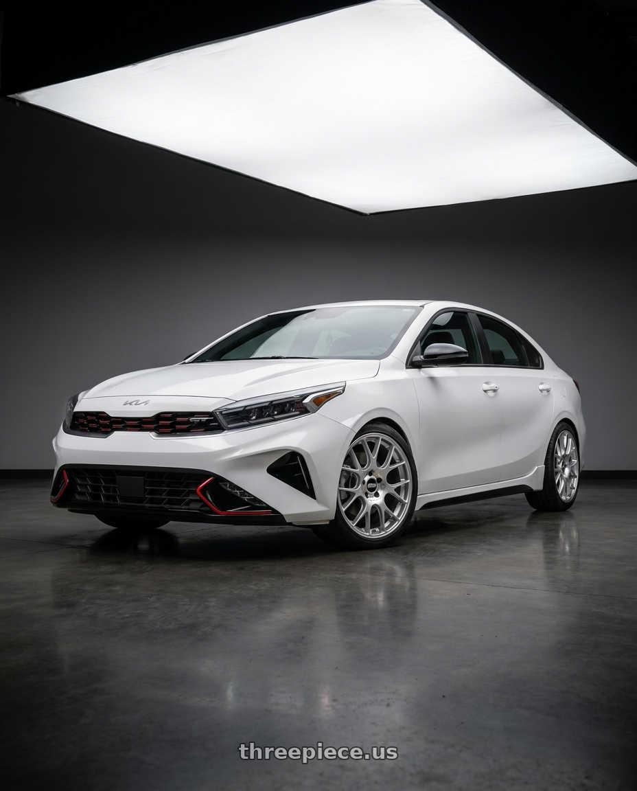 2023 kia forte gt limited  with BBS CH-R 5x114.3 19x8 +38 Brilliant Silver Polished Rim Protector wheels