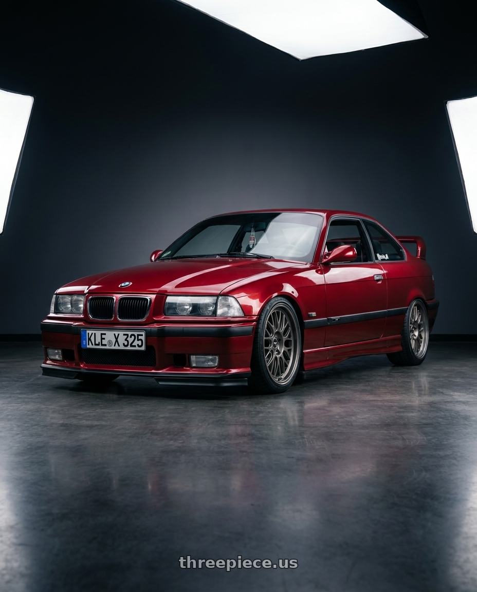 1996 BMW E36 328is with fifteen52 HOLESHOT 5x112 19x8.5 +45 MAGNESIUM GREY (SATIN BRONZE) wheels