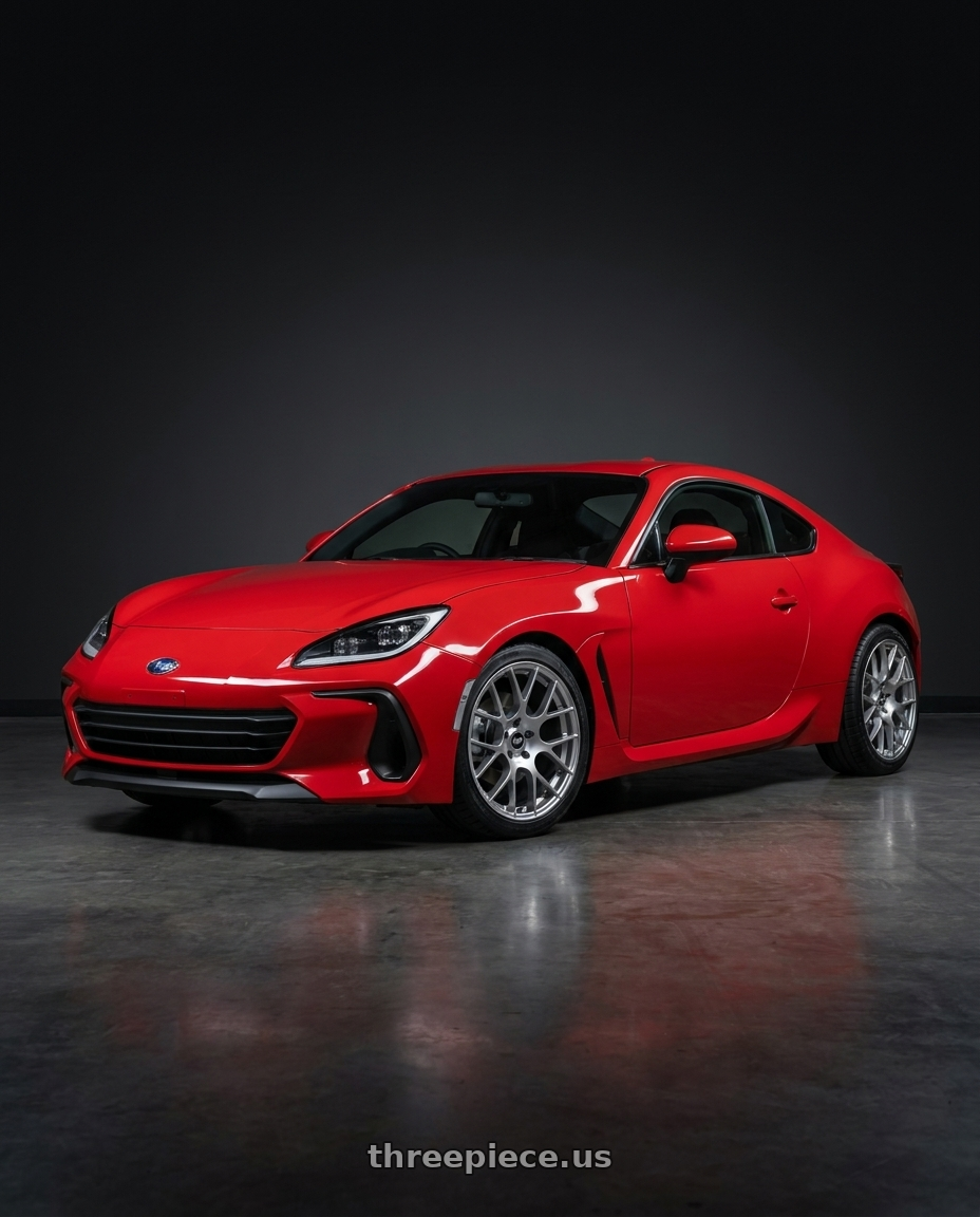 2026 Subaru brz with Enkei Raijin 5x100 18x8.5+45 Hyper Silver wheels